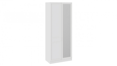 Шкаф для одежды с 1 глухой и 1 зеркальной дверью правый «Франческа»