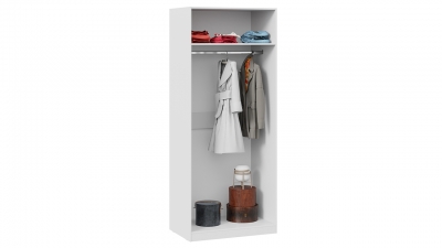 Шкаф для одежды с 1 зеркальной и 1 дверью со стеклом «Глосс»