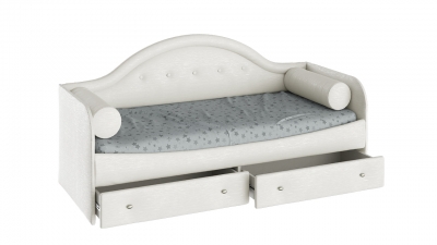 Кровать с мягкой спинкой «Адель» тип 1 с 2-мя подушками-валиками
